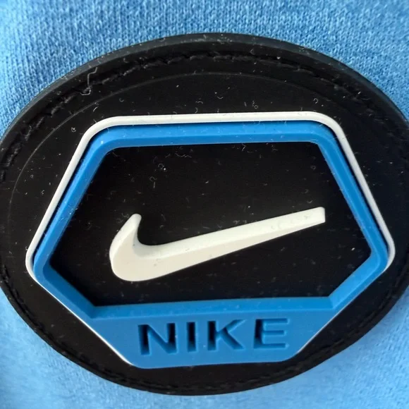 Nike Men's Light Blue and White Short Sleeve Tee - Picture 3 of 5